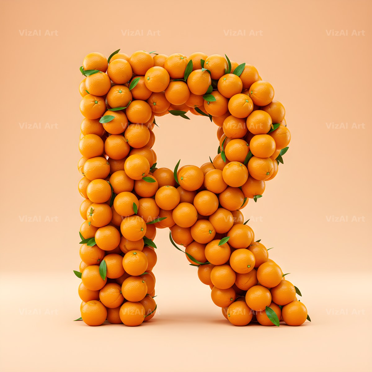 Orange Harvest alphabet letter R