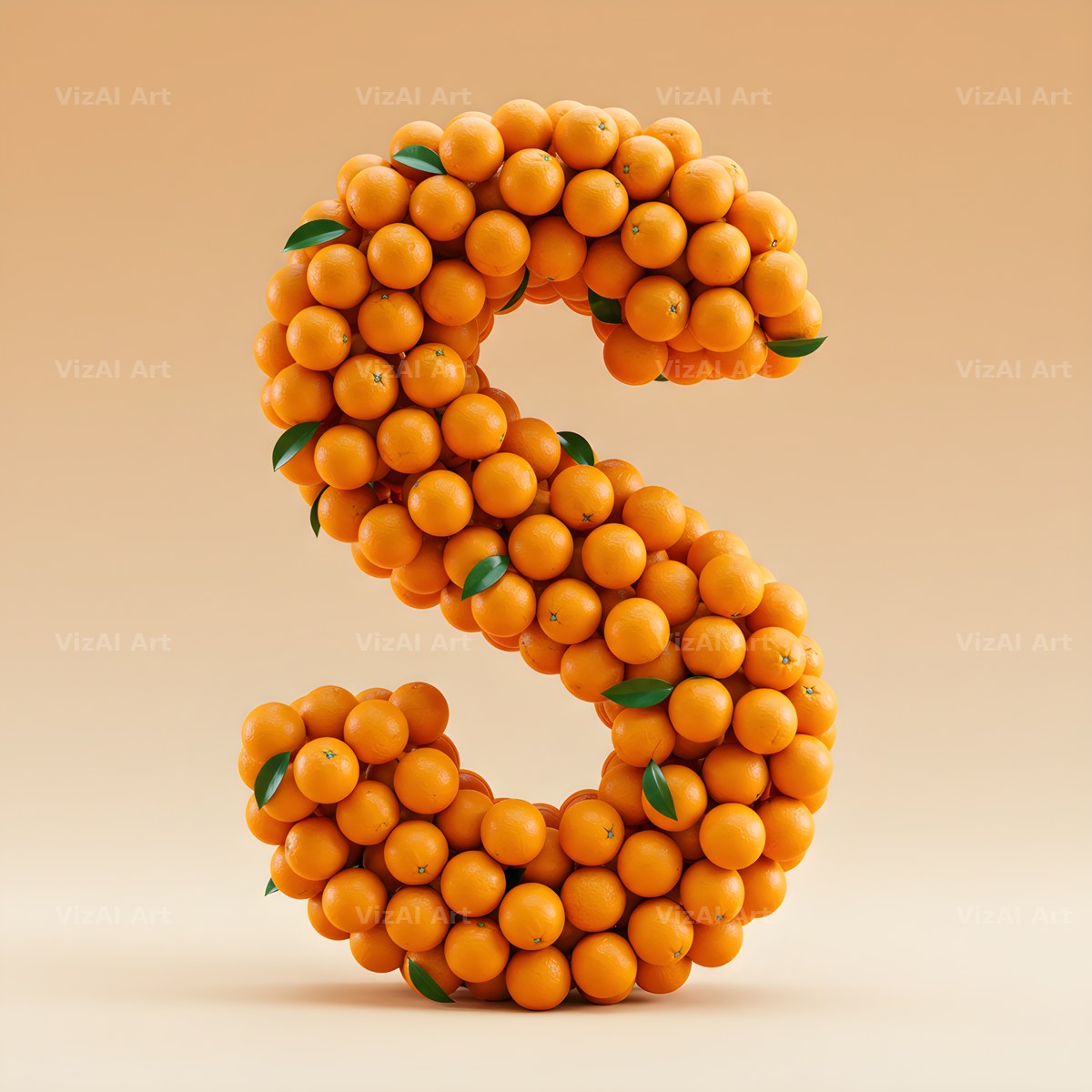 Orange Harvest alphabet letter S