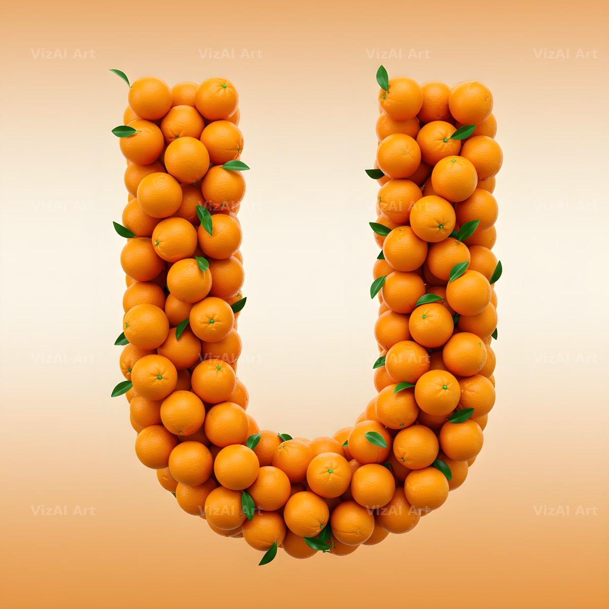 Orange Harvest alphabet letter U