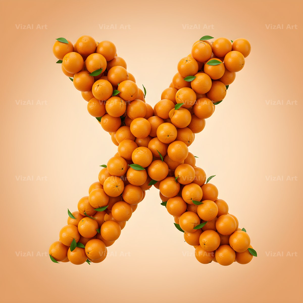 Orange Harvest alphabet letter X