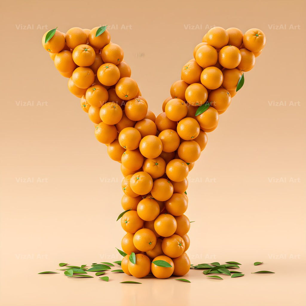 Orange Harvest alphabet letter Y