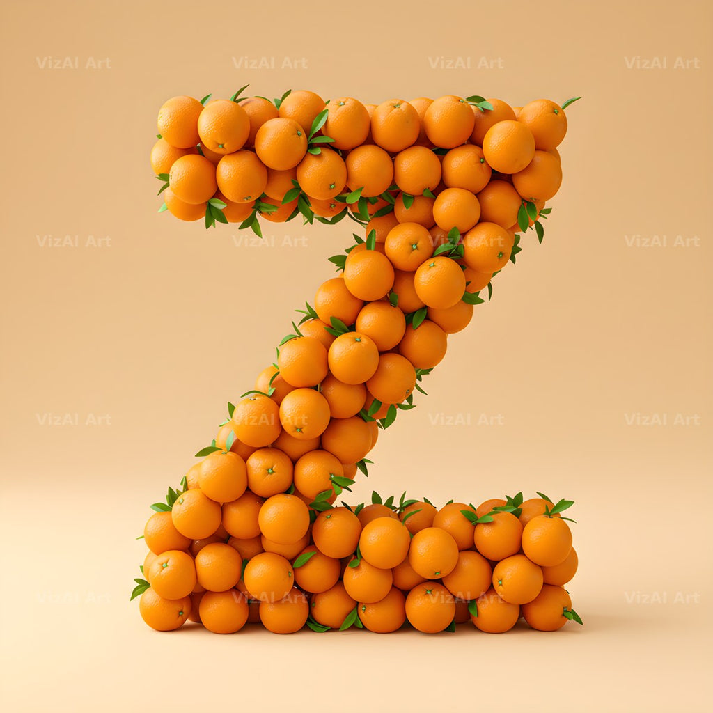 Orange Harvest alphabet letter Z