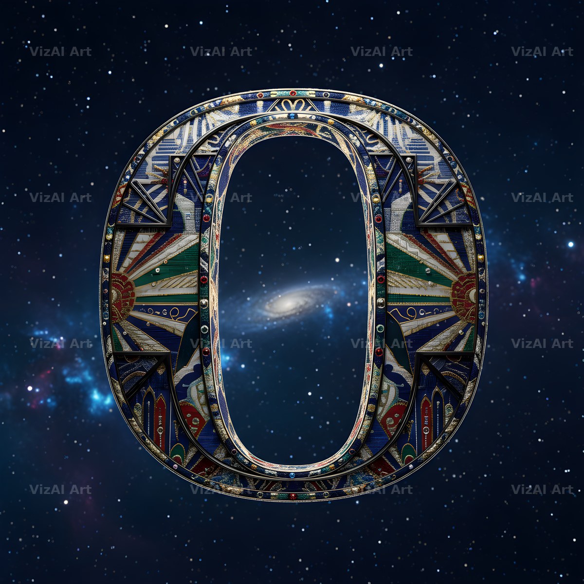 Constellation Night alphabet letter O