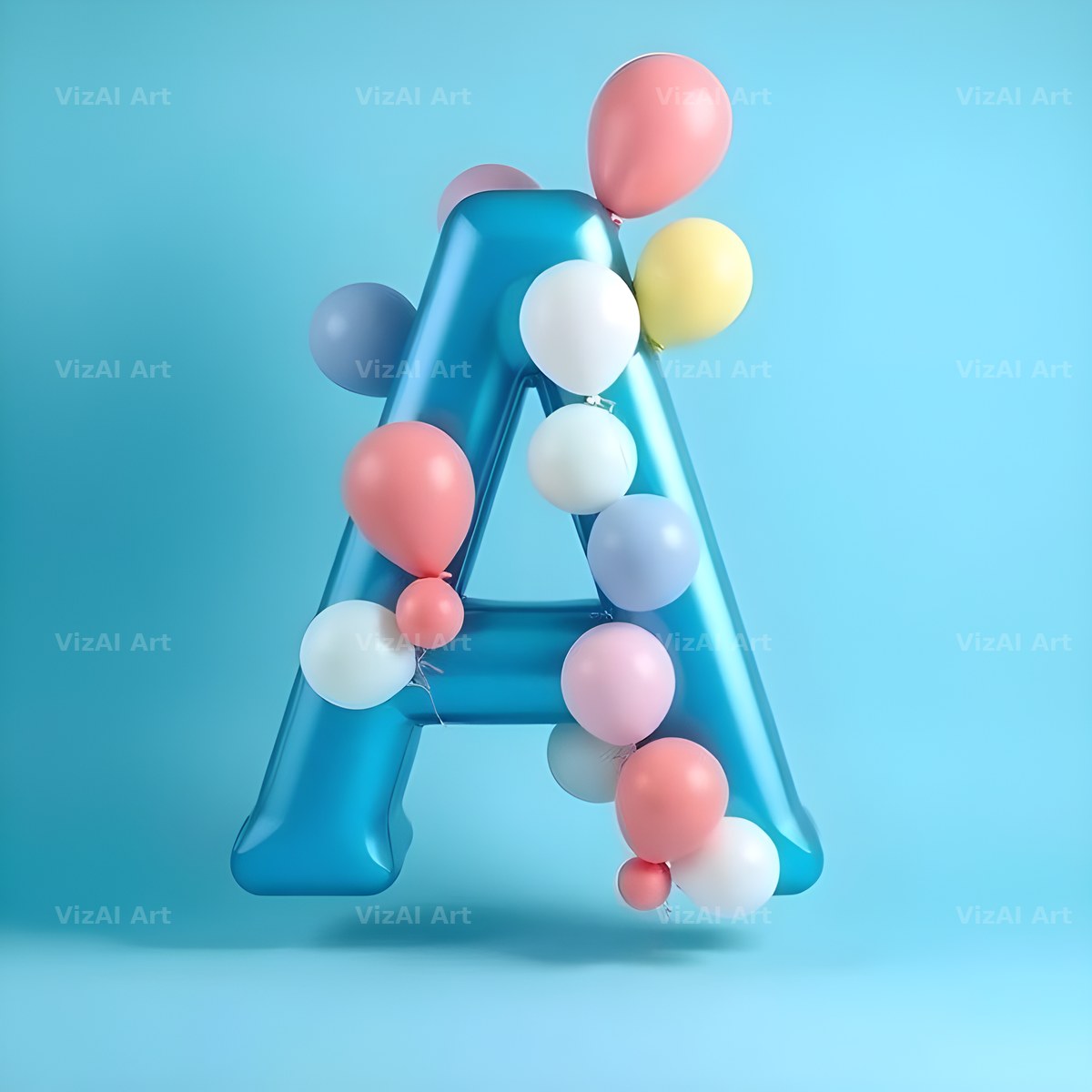 Party Balloon Cheer alphabet letter A