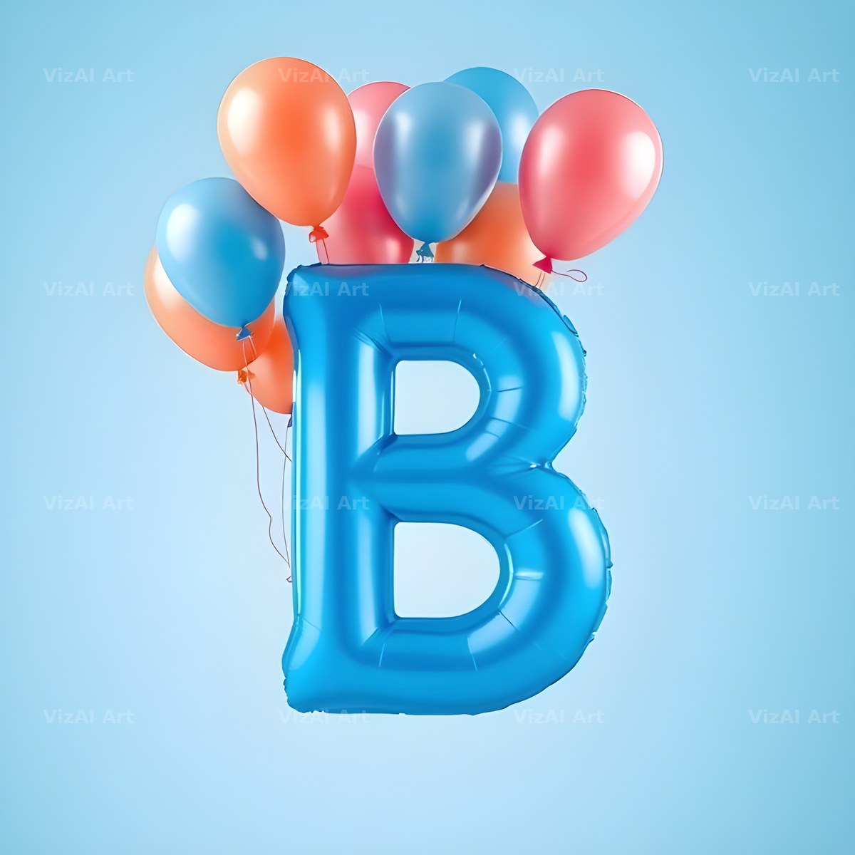 Party Balloon Cheer alphabet letter B