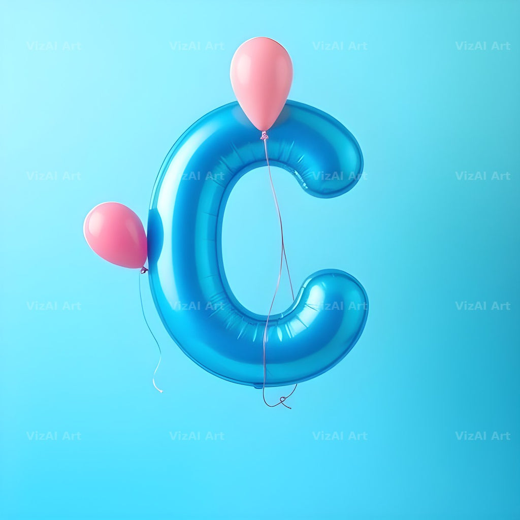 Party Balloon Cheer alphabet letter C
