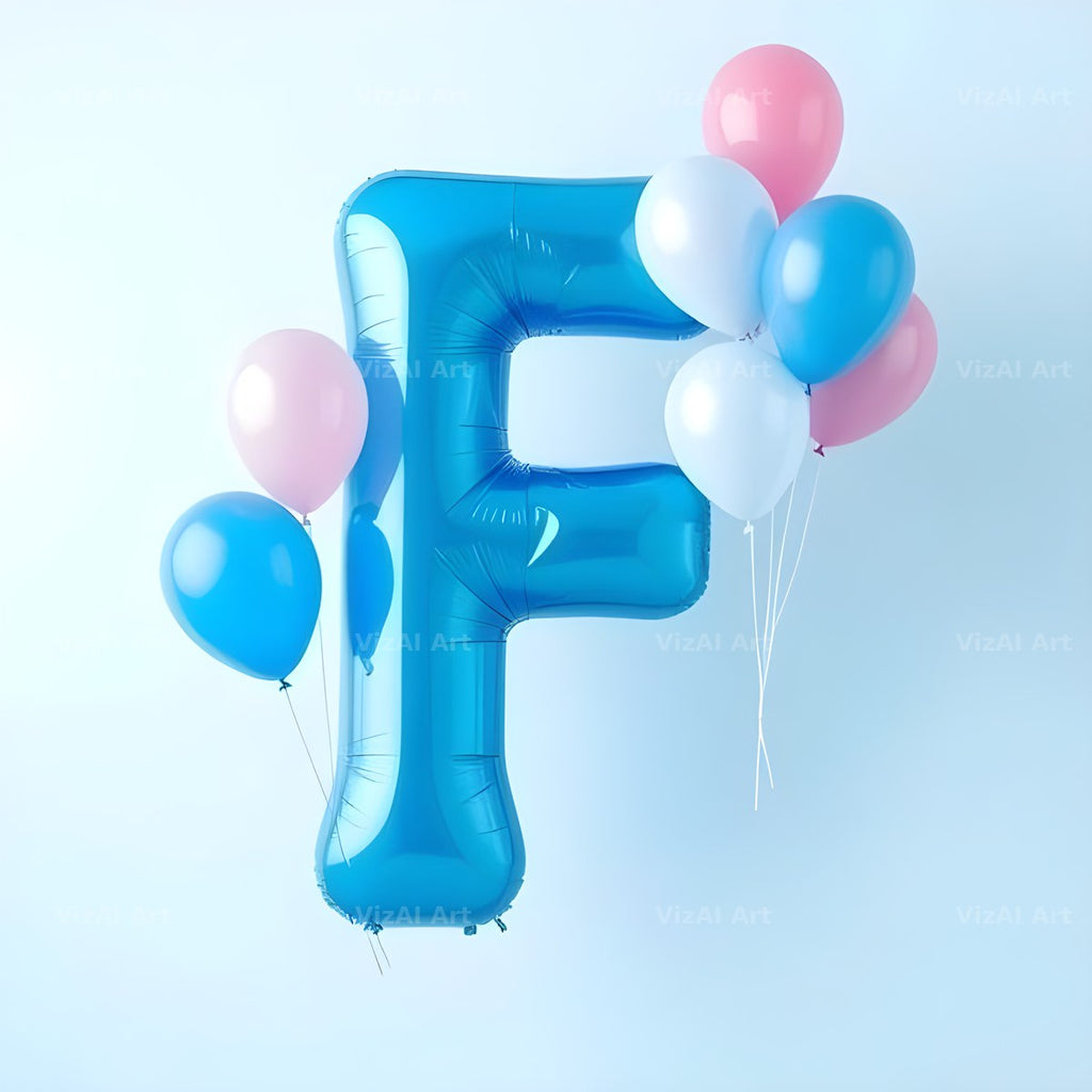 Party Balloon Cheer alphabet letter F