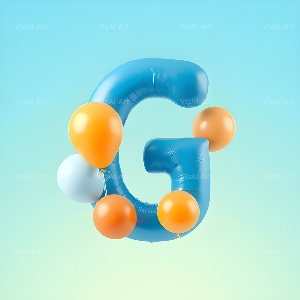 Party Balloon Cheer alphabet letter G