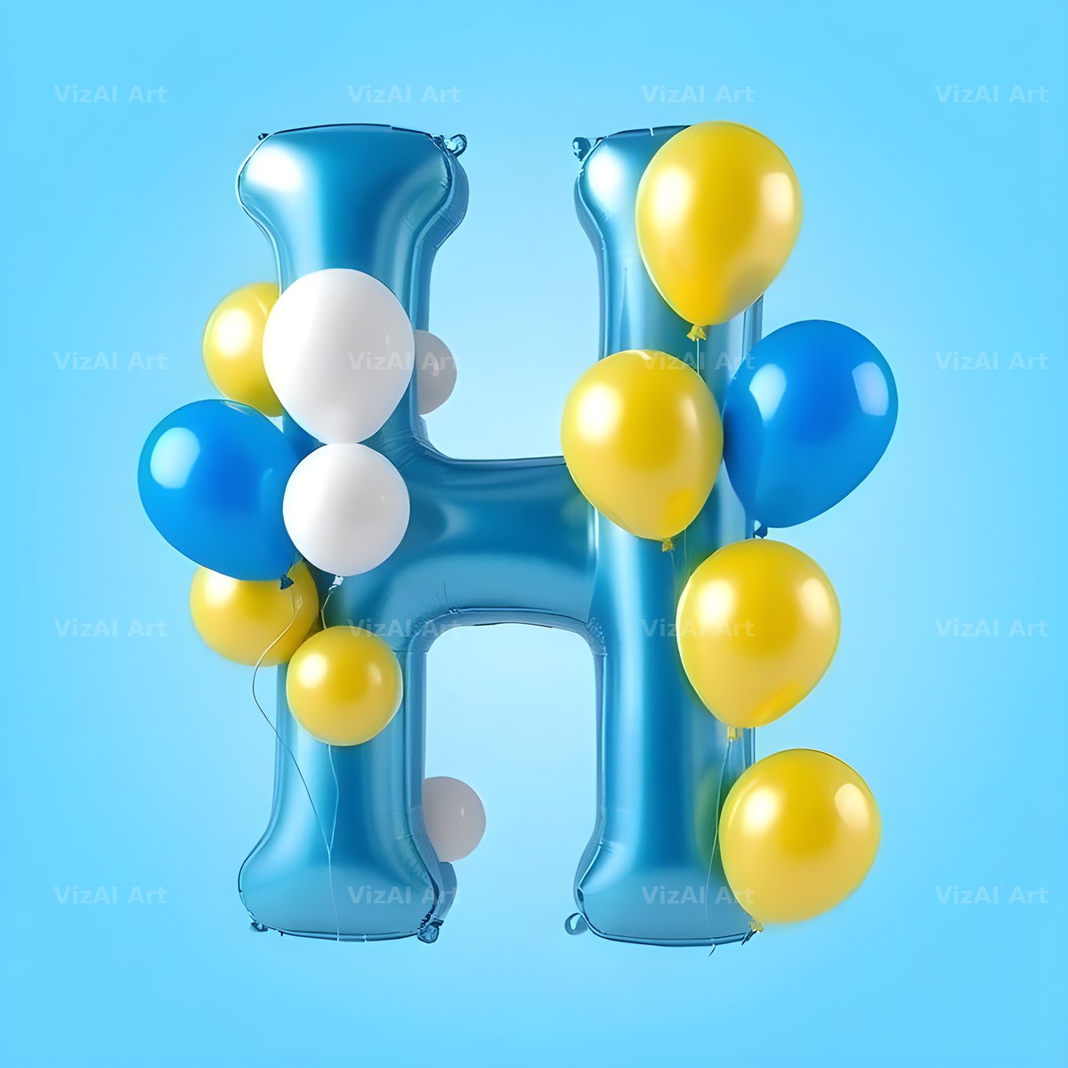 Party Balloon Cheer alphabet letter H
