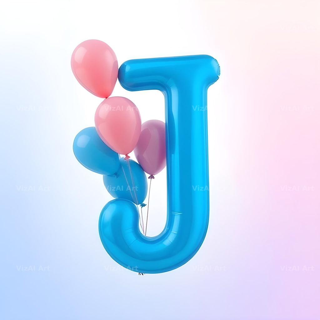 Party Balloon Cheer alphabet letter J