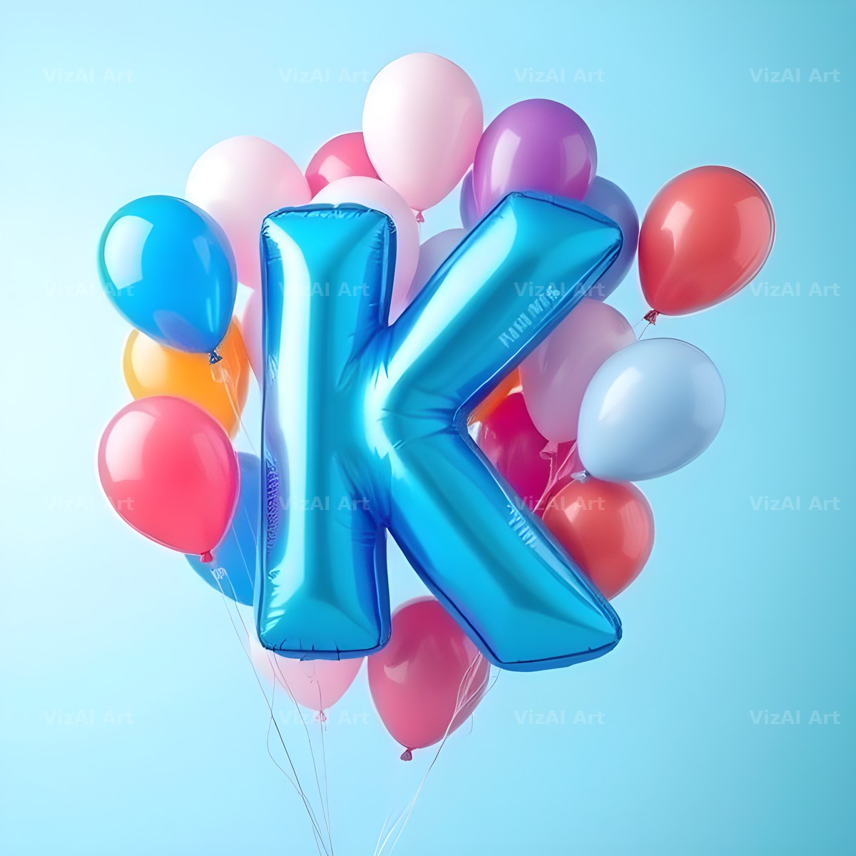Party Balloon Cheer alphabet letter K