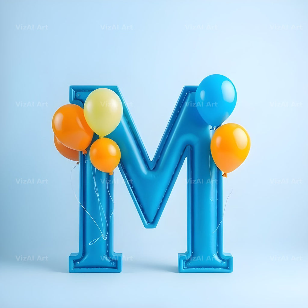 Party Balloon Cheer alphabet letter M