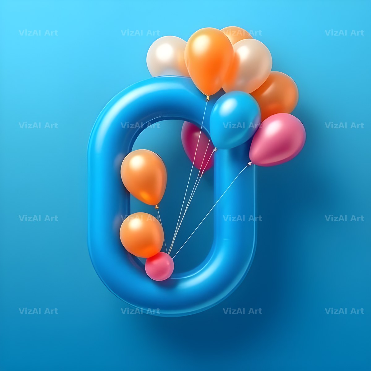 Party Balloon Cheer alphabet letter O