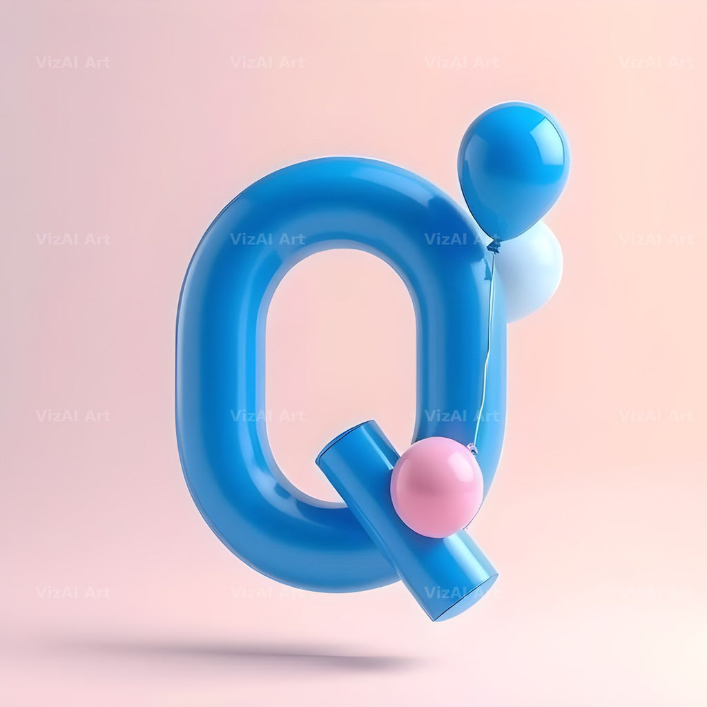 Party Balloon Cheer alphabet letter Q