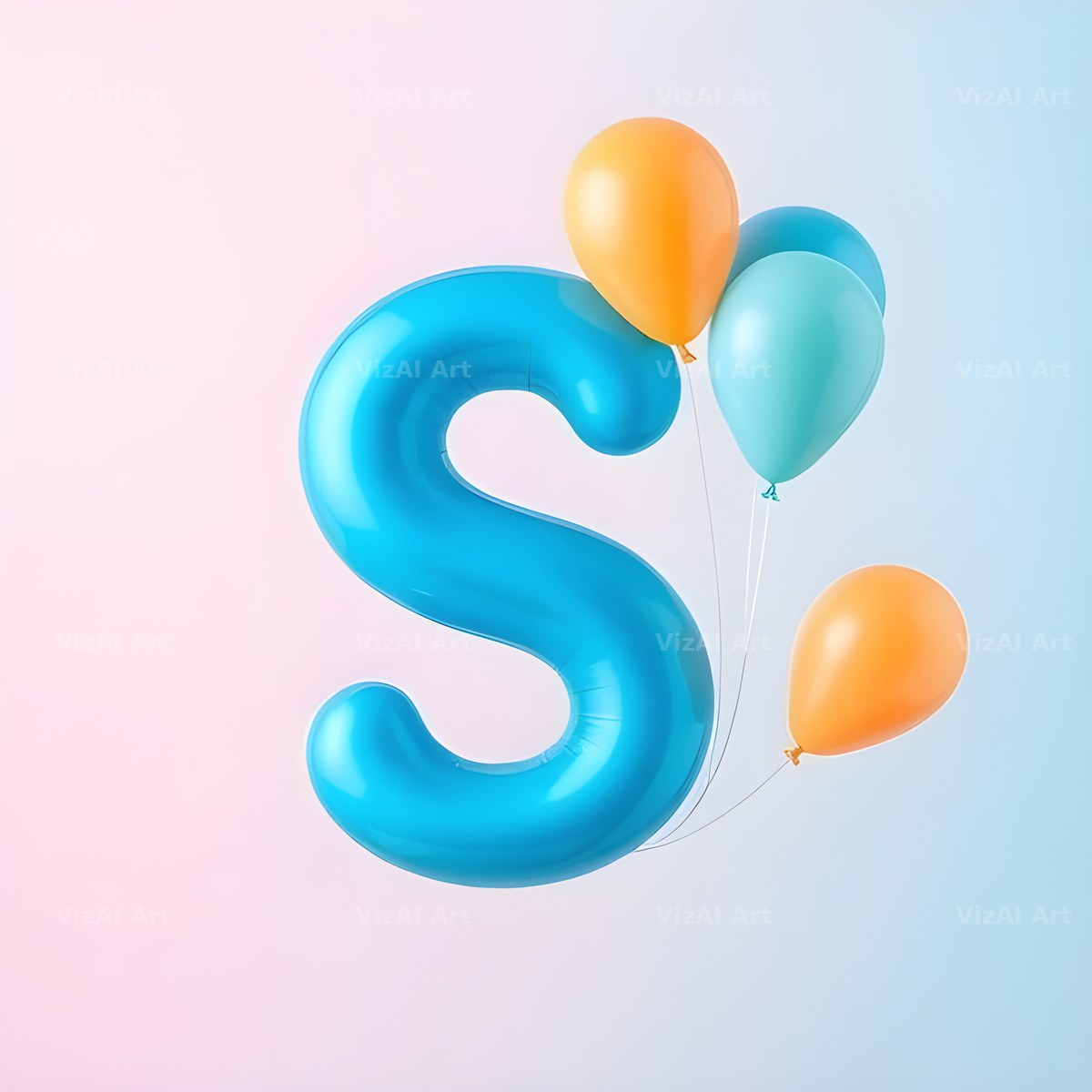 Party Balloon Cheer alphabet letter S