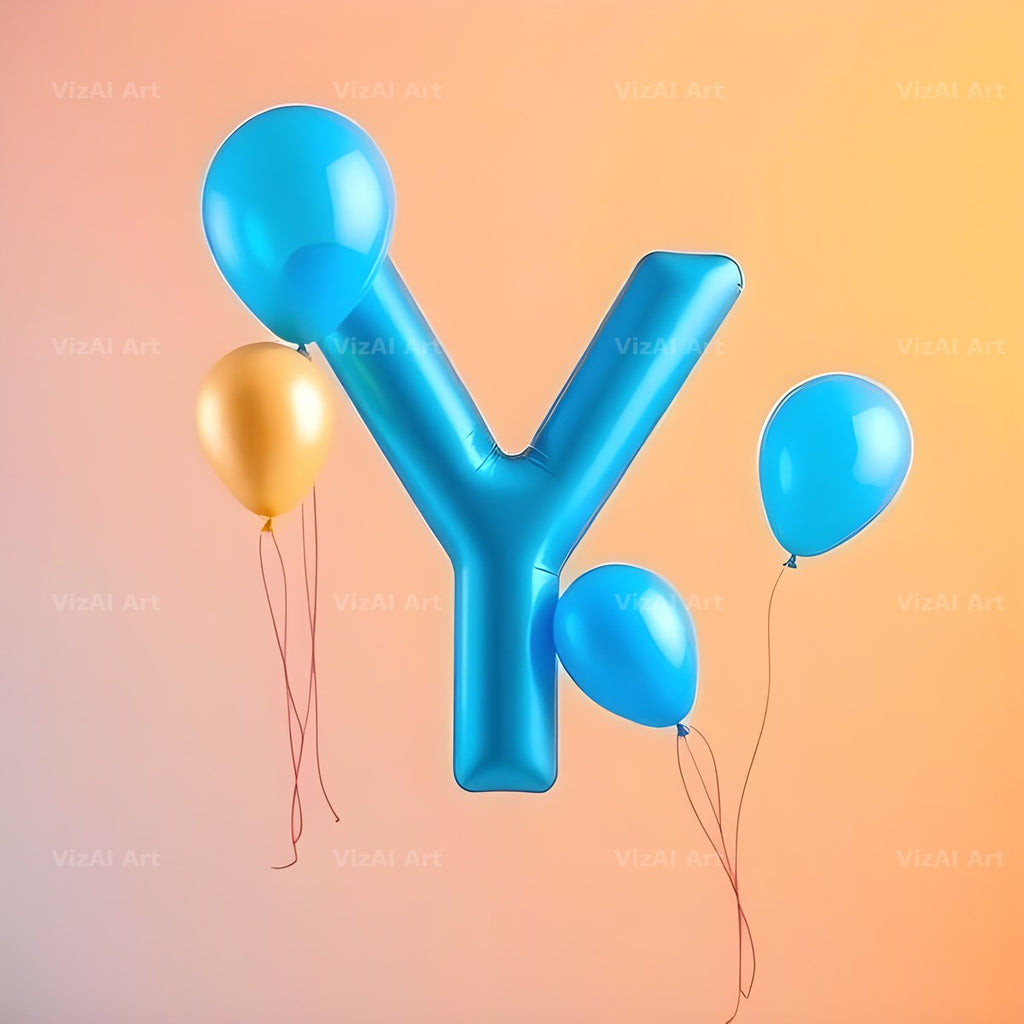 Party Balloon Cheer alphabet letter Y