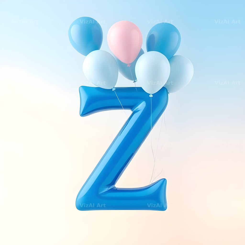 Party Balloon Cheer alphabet letter Z