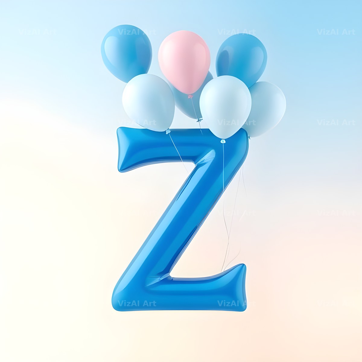 Party Balloon Cheer alphabet letter Z