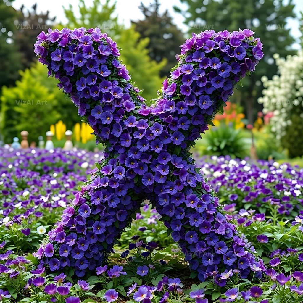 Pansy Garden Bed alphabet letter X