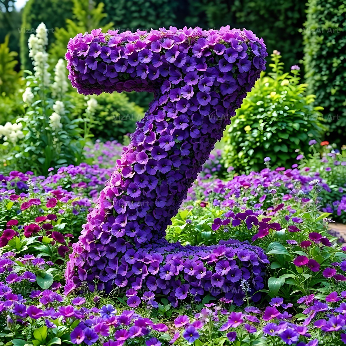 Pansy Garden Bed alphabet letter Z