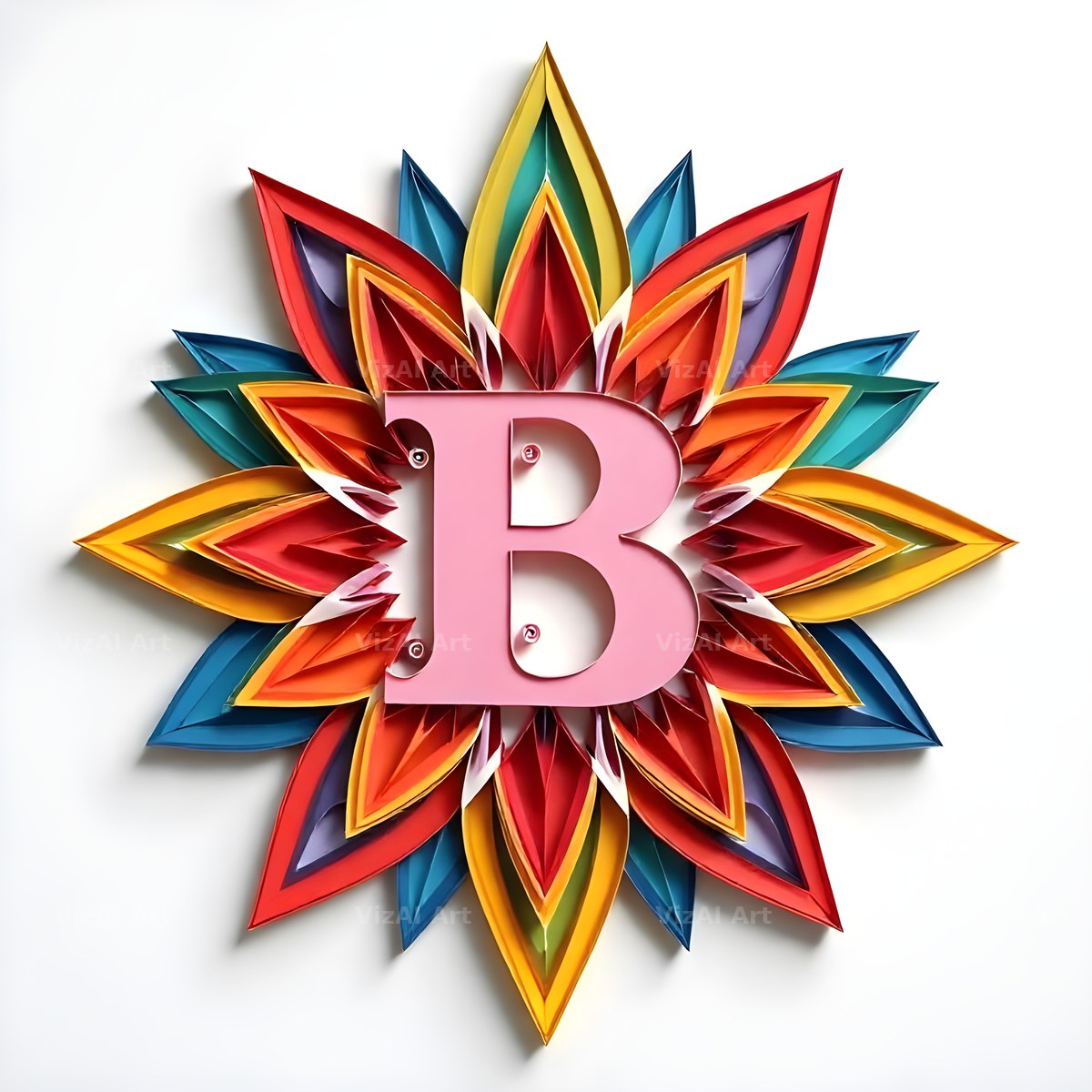 Paper Star Quill alphabet letter B