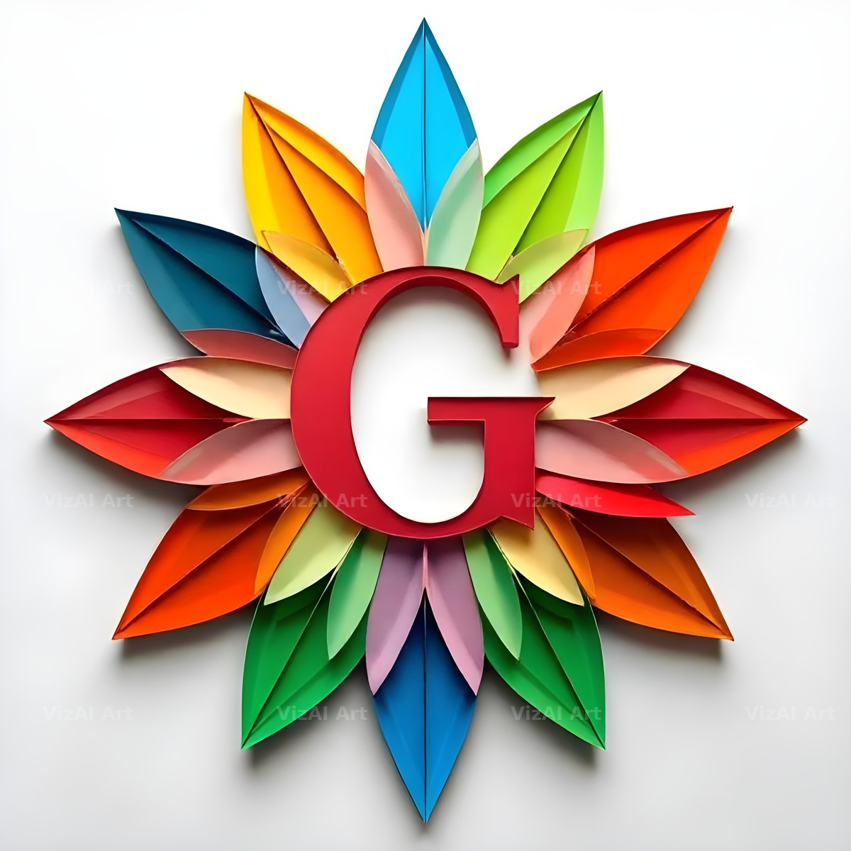 Paper Star Quill alphabet letter G
