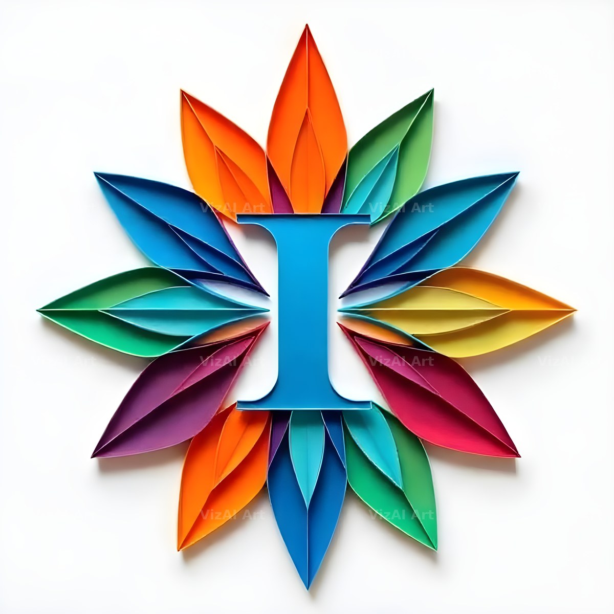 Paper Star Quill alphabet letter I
