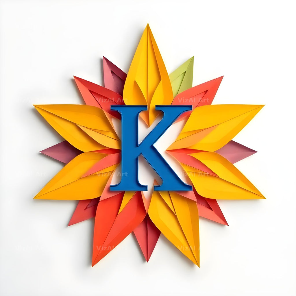 Paper Star Quill alphabet letter K