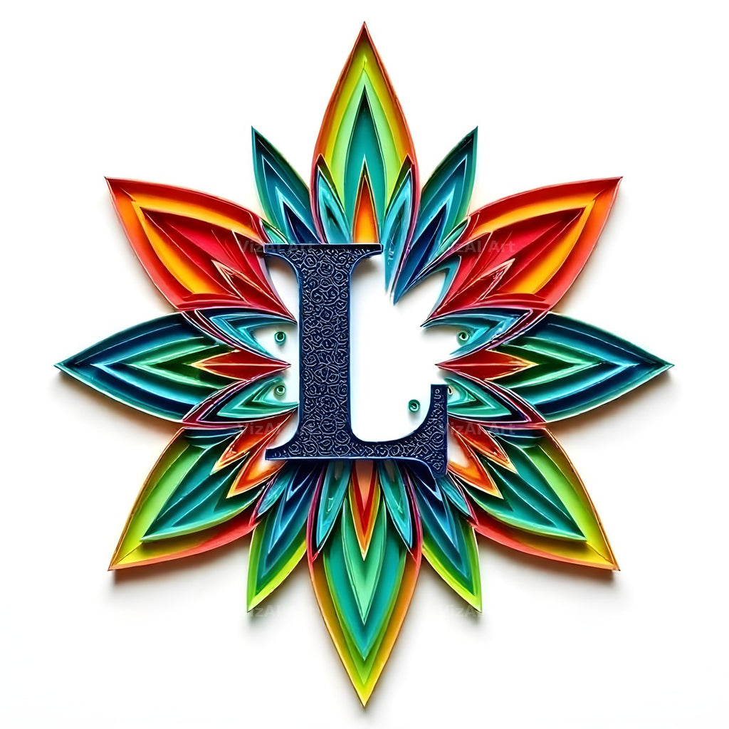 Paper Star Quill alphabet letter L