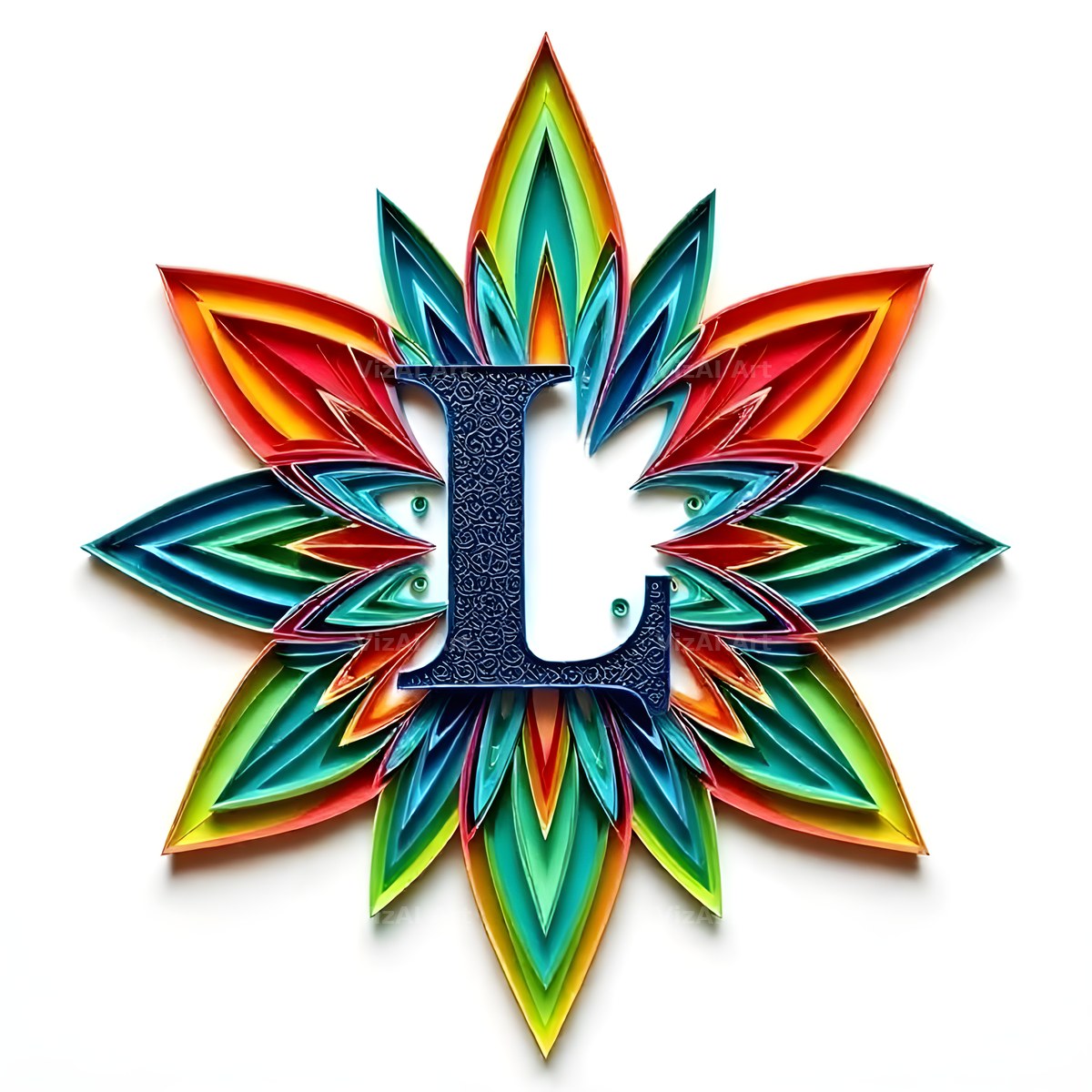 Paper Star Quill alphabet letter L