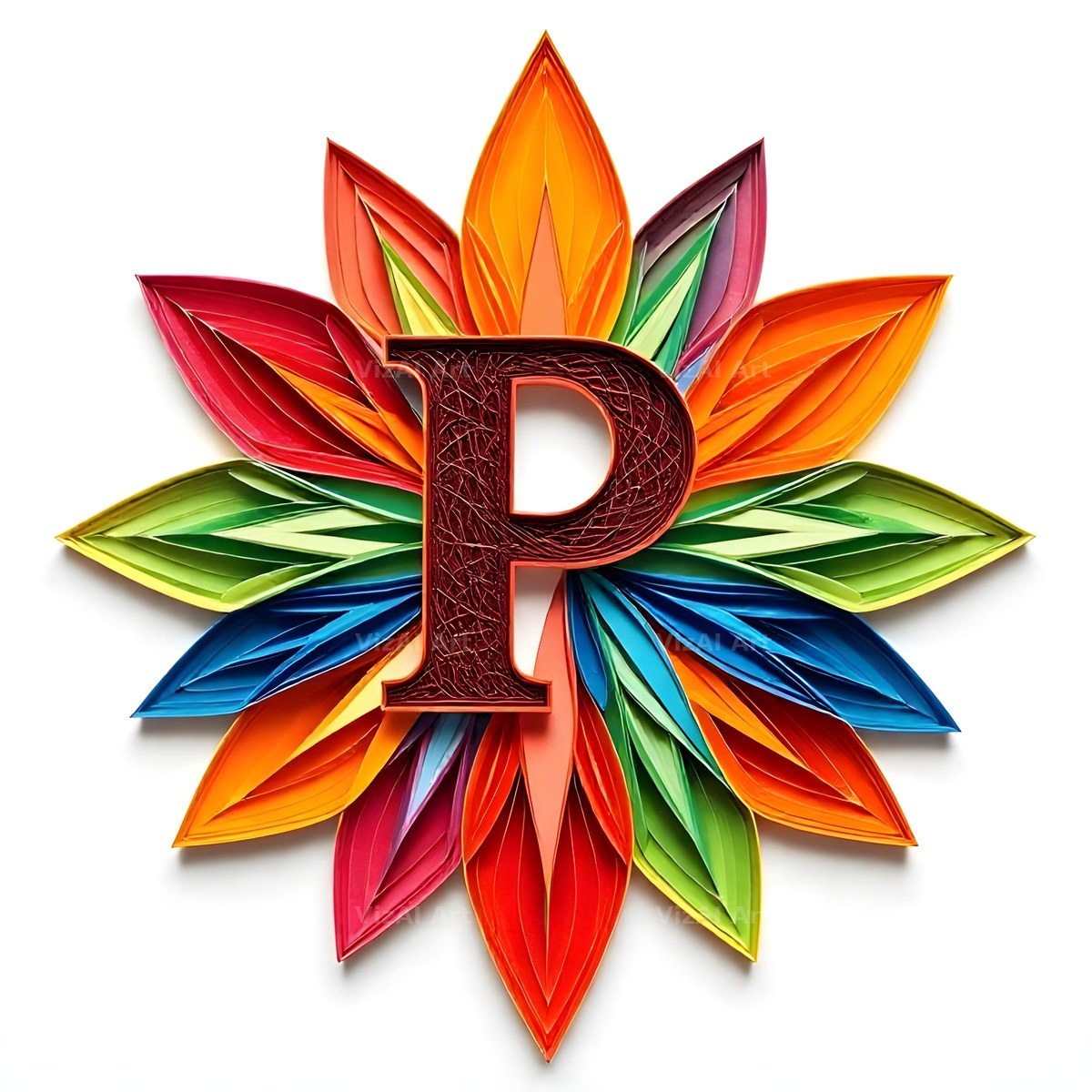 Paper Star Quill alphabet letter P