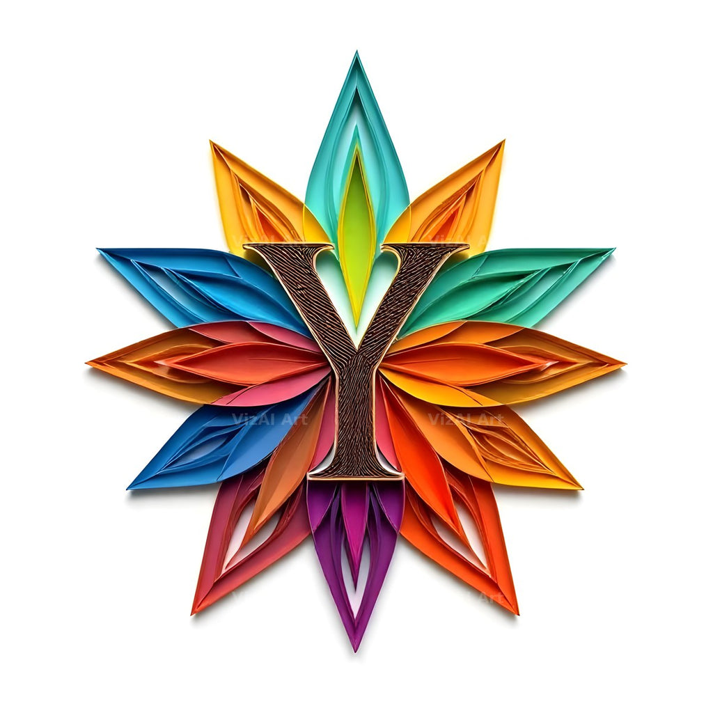Paper Star Quill alphabet letter Y