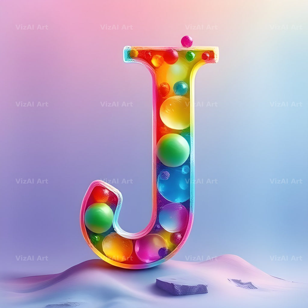 Papercraft Skyline alphabet letter J