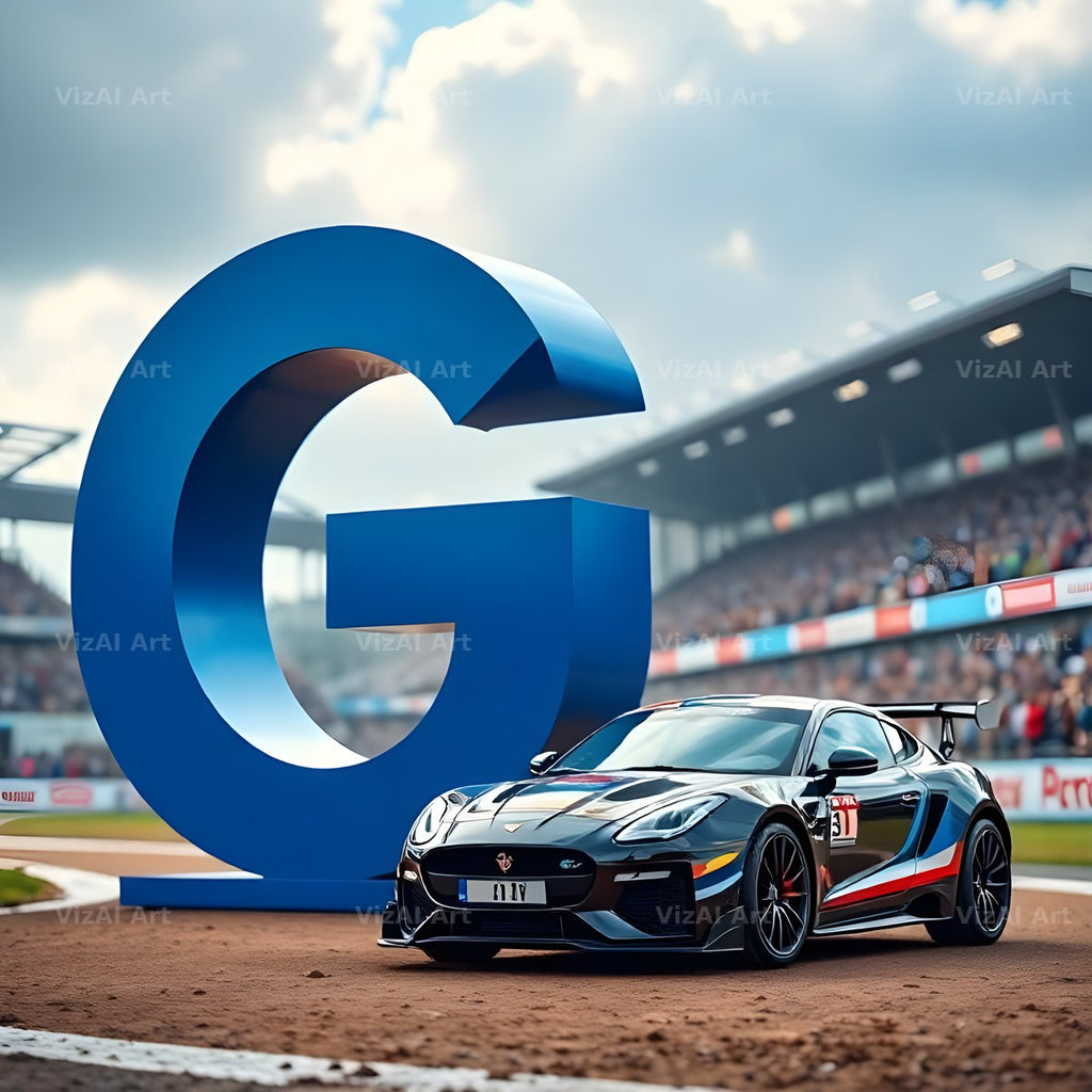 Race Car Circuit alphabet letter G