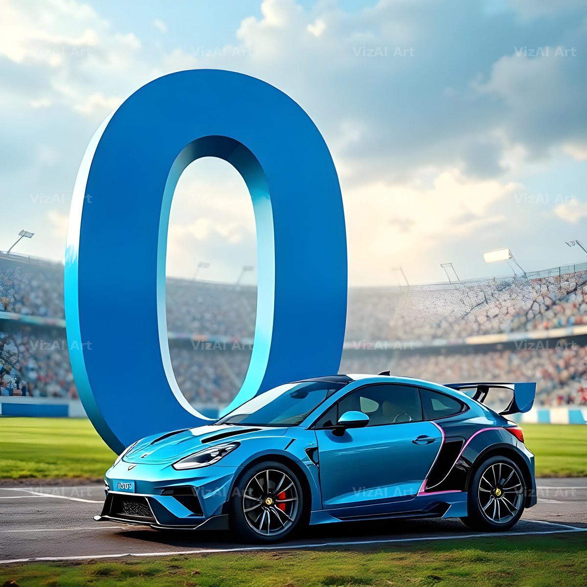 Race Car Circuit alphabet letter O
