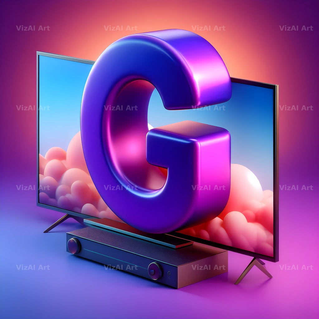 Retro TV Screen alphabet letter G