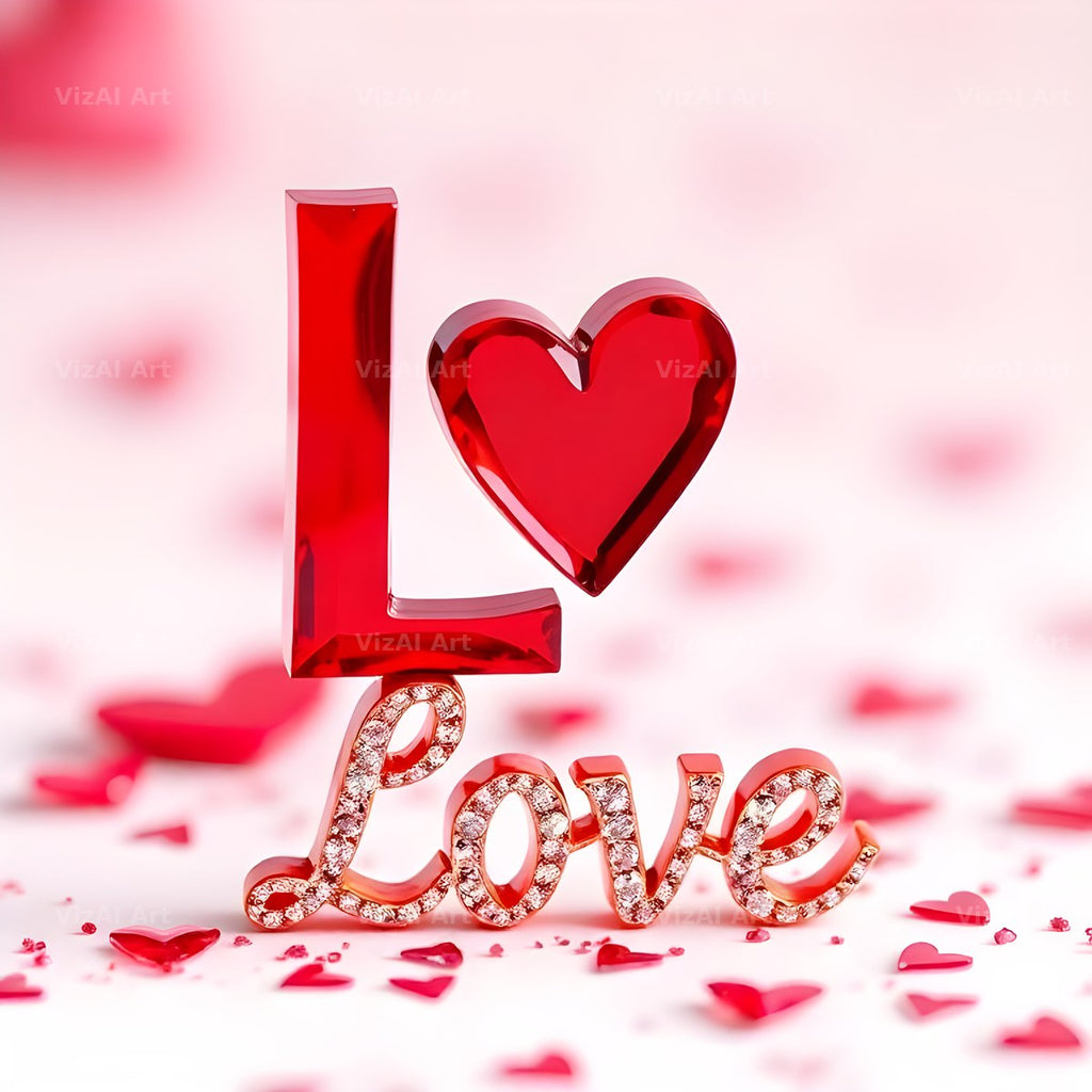 Romantic Love Letter alphabet letter L