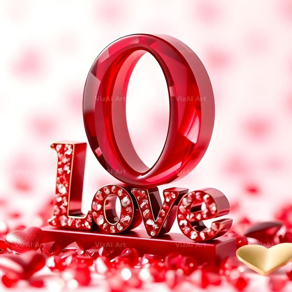 Romantic Love Letter alphabet letter O
