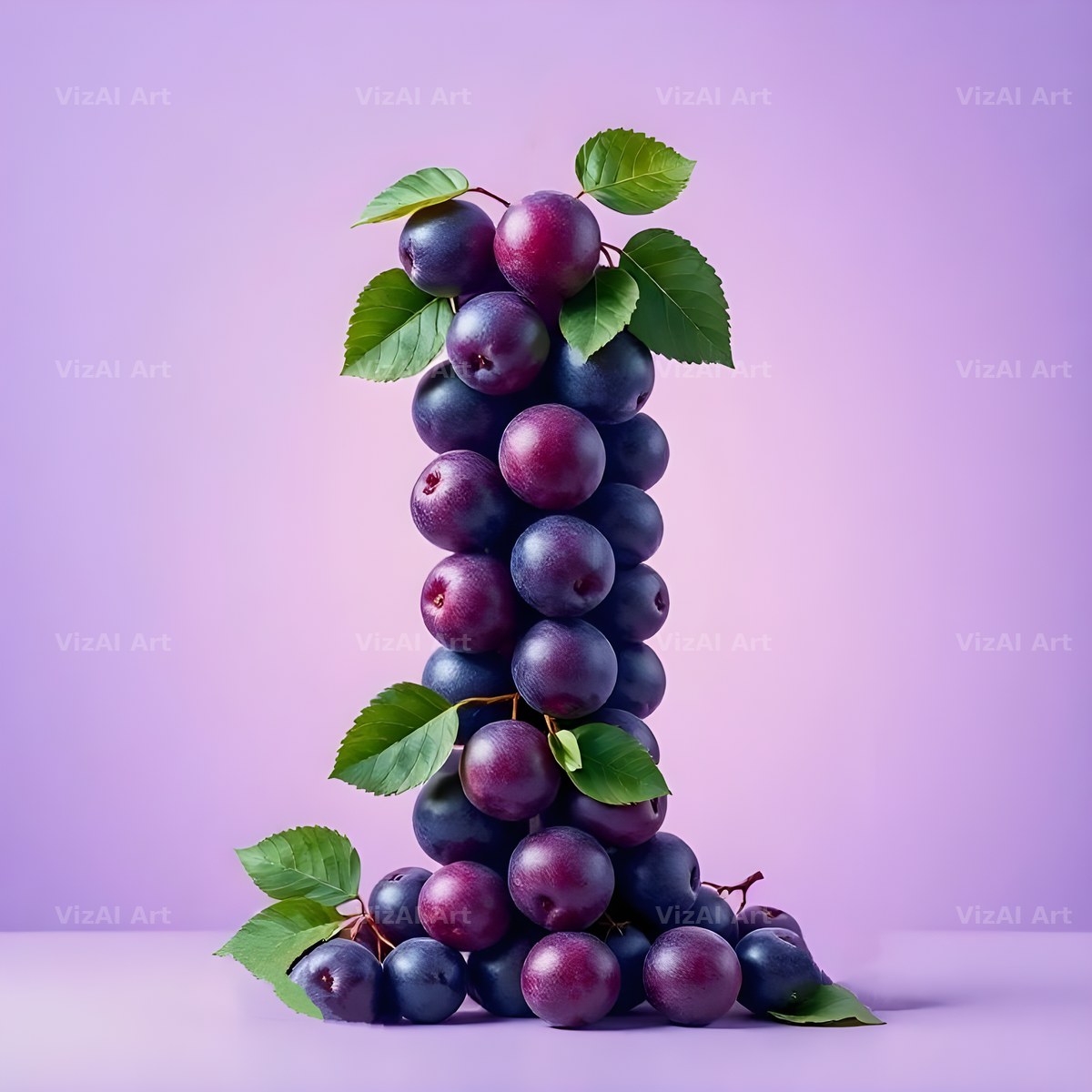 Ripe Plum alphabet letter I