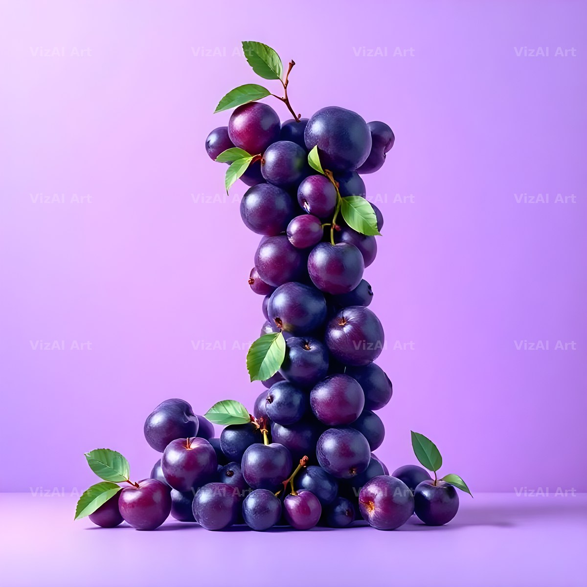 Ripe Plum alphabet letter J