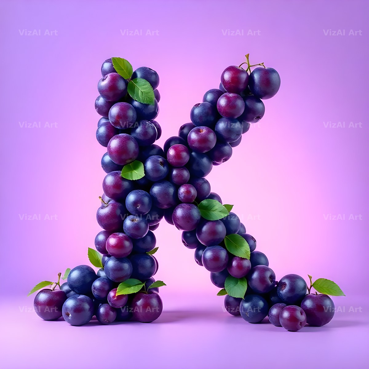 Ripe Plum alphabet letter K