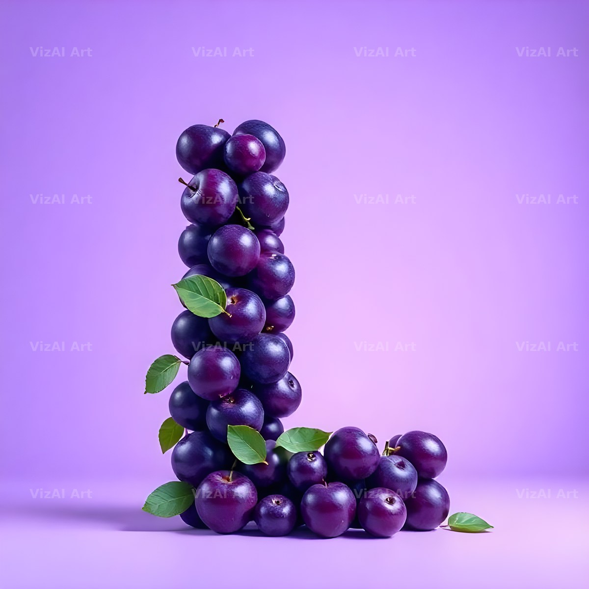 Ripe Plum alphabet letter L