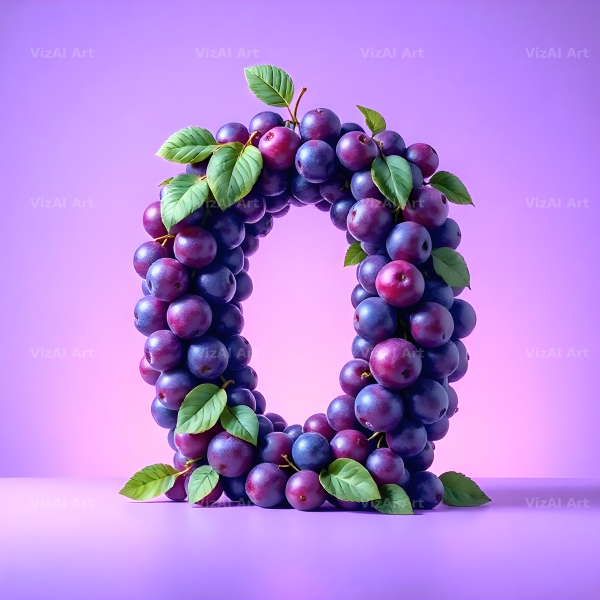 Ripe Plum alphabet letter O