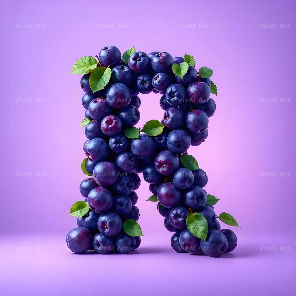 Ripe Plum alphabet letter R