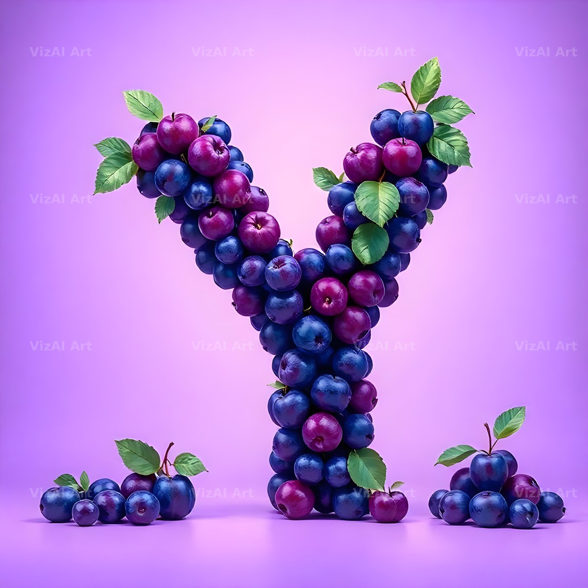 Ripe Plum alphabet letter Y