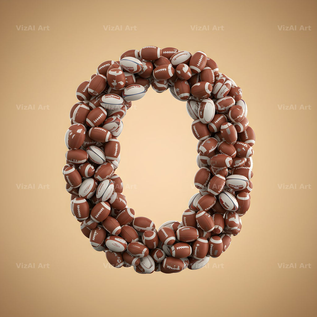 Rugby Ball Scrum alphabet letter O