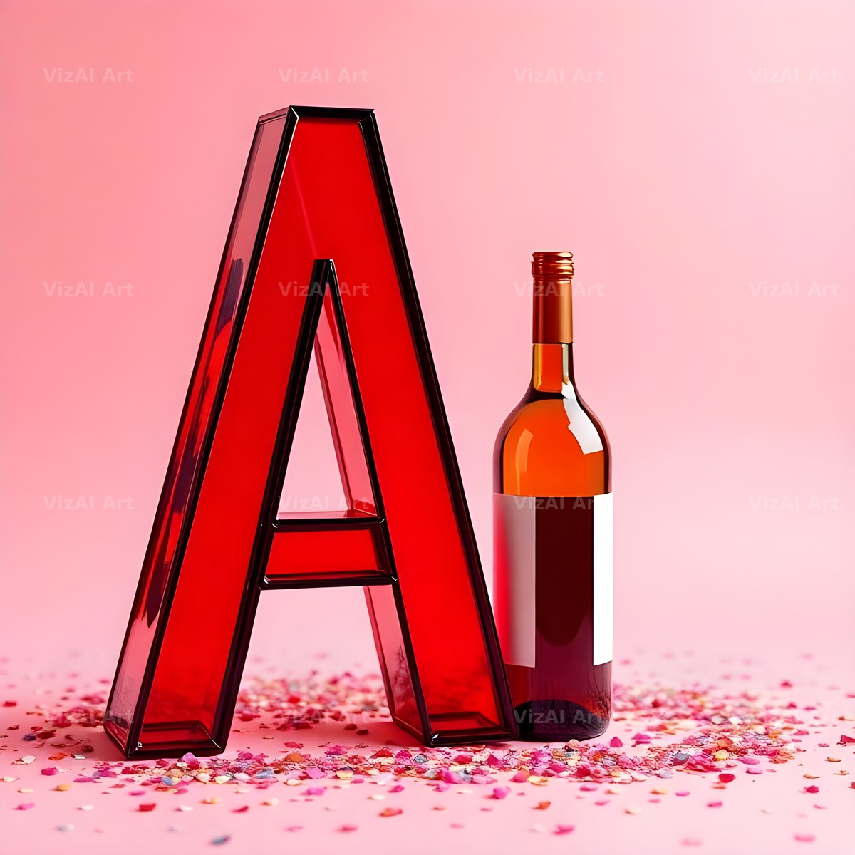 Red Wine Cellar alphabet letter A