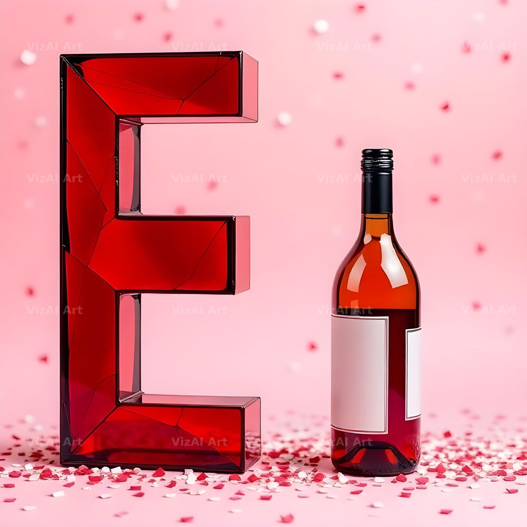 Red Wine Cellar alphabet letter E