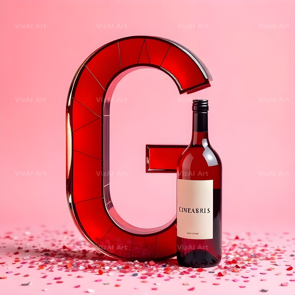 Red Wine Cellar alphabet letter G