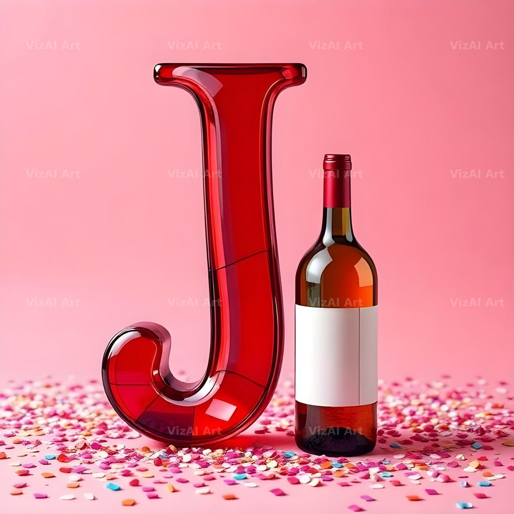 Red Wine Cellar alphabet letter J